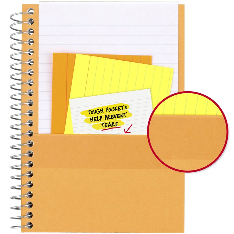 Five Star Spiral Notebook, 1 Subject, College Ruled Paper, Personal Size, 4-3/8"" x 7"", 80 Sheets, Fights Ink Bleed, Water Resistant Cover, Tidewater Blue (450048CG1-ECM) - Image 4